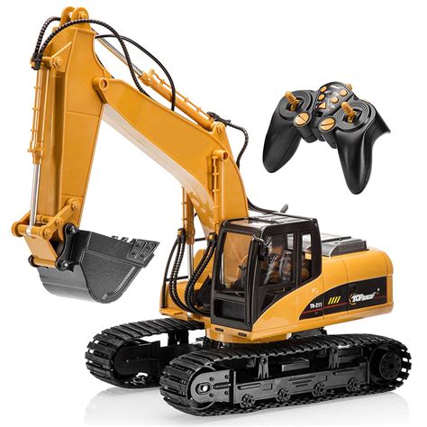 large metal construction toys excavating rc excavator cat digger kid shovel   ebay