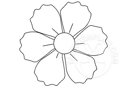 flower   petals coloring page easter template