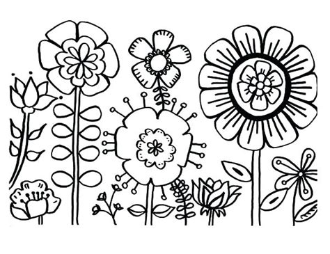 flower coloring page images