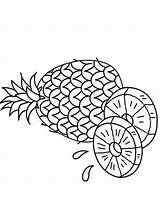 Pineapple Mycoloring Kawaii sketch template