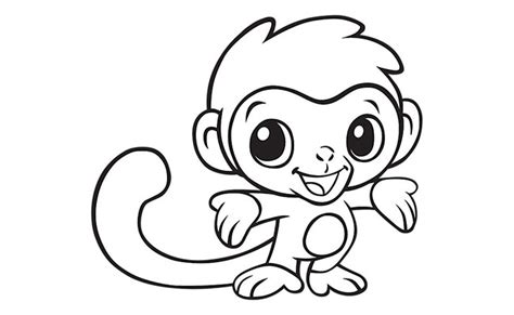 monkey template clipart