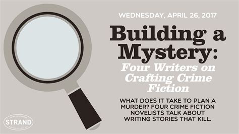 building  mystery  writers  crafting crime fiction youtube
