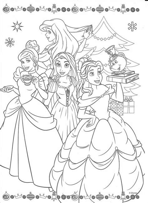 disney princess christmas coloring pages disney princess coloring