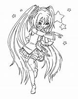 Miku Vocaloid Lineart Jadedragonne Coloriage Bleach sketch template