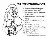Ten Commandments Coloring Pages Bible Kids Commandment School Printables Sheets Preschool Lessons Colouring Color Sunday Biblestoryprintables Class Choose Board Print sketch template