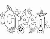 Green Coloring Pages Printable Kids Leaves Choose Board Tree Printables sketch template