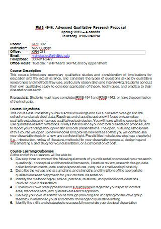 sample qualitative research proposal   ms word