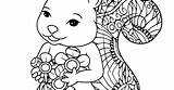 Coloring Flowers Pages Squirrel Printable Some Mazes Puzzles Plain Memory Friendly Word Activities Crafts Games Fun There Family Other Just sketch template