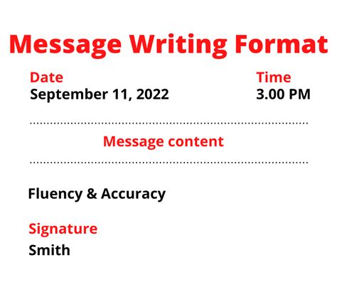 message writing format examples worksheet