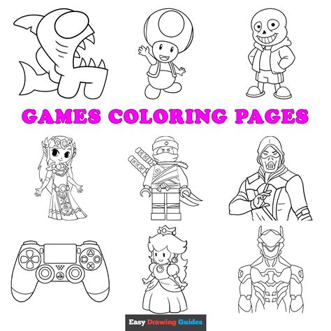 printable games coloring pages  kids