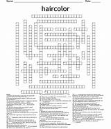 Haircolor Crossword Wordmint sketch template