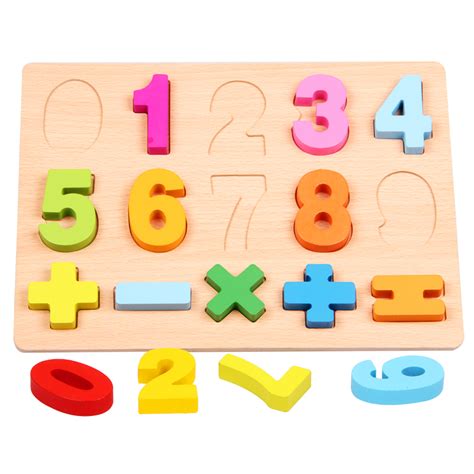 wooden number puzzle wooden child math puzzle