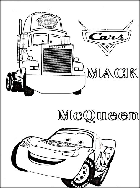 disney cars mack coloring pages coloring pages