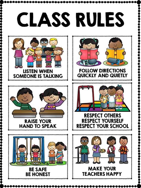 rules preschool class rules kindergarten classroom rules preschool behavior classroom rules