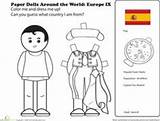 Spain Coloring Pages Bullfighting Printable Template Around Paper Worksheets Dolls Crafts Kids sketch template
