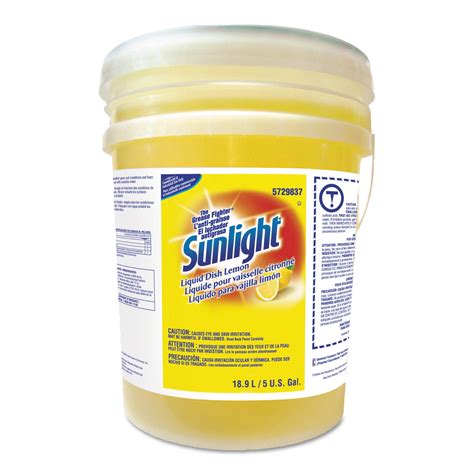 sunlight liquid dish detergent lemon scent  gal pail walmartcom