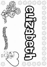 Elizabeth Coloring Pages Girls Name Color Names Print Sheets Hellokids Source Visit Book Online sketch template