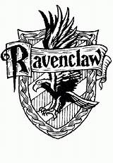 Coloring Potter Harry Pages Adult Library Clipart Ravenclaw sketch template