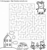 Peppa Coloring Labyrinth Timeless Miracle Pages sketch template