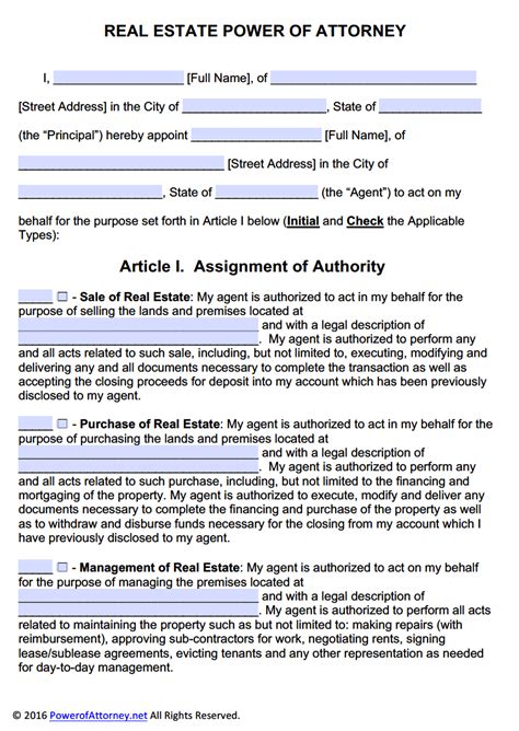 power  attorney template real estate sample power  attorney blog