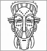African Mask Masks Coloring Pages Template Color Printable Clipart Print Gas Templates Crafts Tribal Africa Sheets Zulu Getcolorings Pdf Draw sketch template