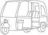Rickshaw Auto Coloring Pages Kids Drawing Clip Sheets Clipart Drawings Printable India Sketch Color Transport Bestcoloringpages Vehicles Theft Grand Worksheets sketch template