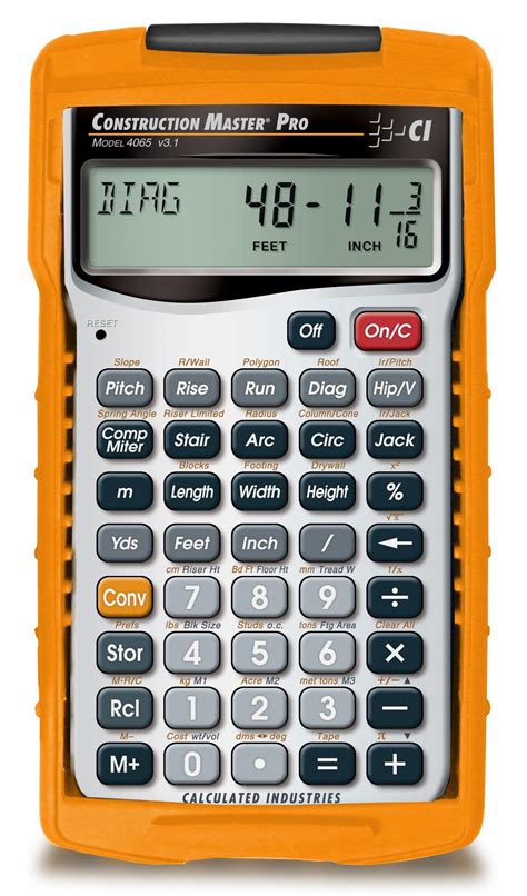 calculated industries  construction master pro advanced construction math calculator amazon