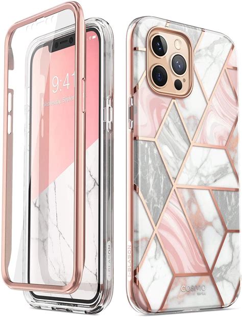 iphone  pro max slim full body marble stylish protective case