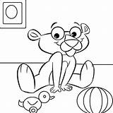 Panther Baby Pink Coloring Pages Template Panter Search sketch template