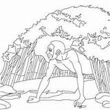 Homo Habilis Prehistorico Gruta Pintando Pared Sapiens Pintar Fabrica Piedras Herramienta Erectus sketch template