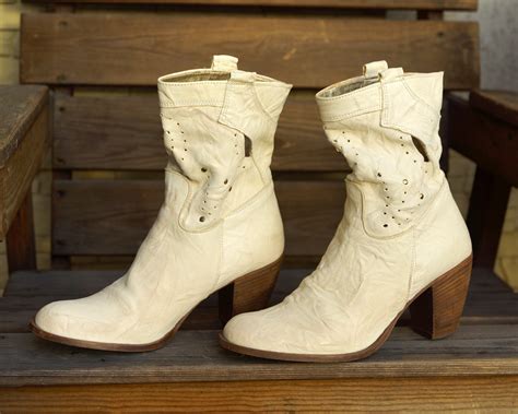 ankle boots eu  cream color genuine leather womens ankle etsy