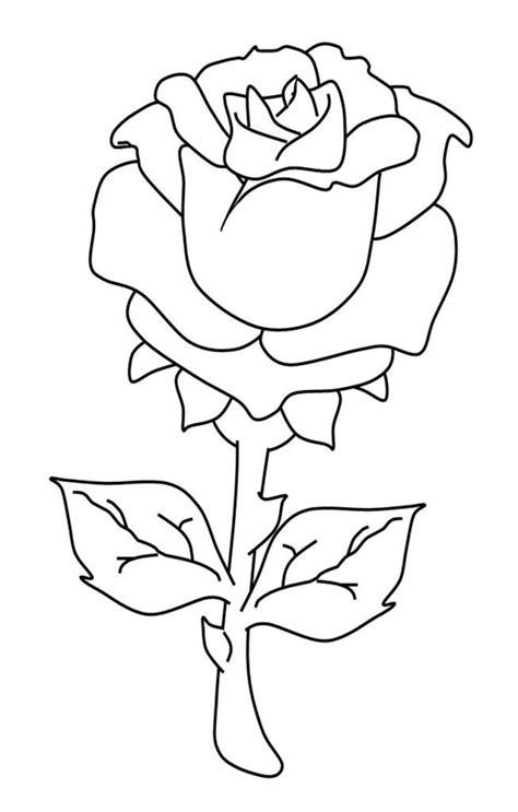 simple rose coloring pages valentine coloring pages rose coloring
