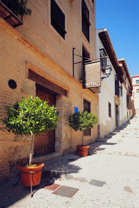 traditional  spanish street stock photo image  traditional town