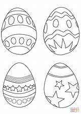 Easter Coloring Eggs Pages Simple Egg Printable Print Color Drawing Colouring Supercoloring Sheets Book Line Easy Drawings Template Heart Online sketch template