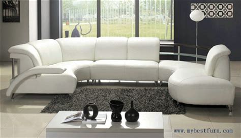 Nice White Leather Sofa Free Shipping Fashion Design Comfortable Good