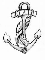 Anchor Tattoo Drawing Feather Drawings Designs Quotes Tattoos Simple Cool Deviantart Cute Sketch Anchors Anker Coloring Quotesgram Pages Dibujos Sayings sketch template
