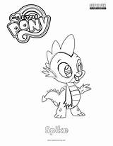 Pony Little Coloring Spike Pages Getcolorings Mlp Super Printable Fun sketch template