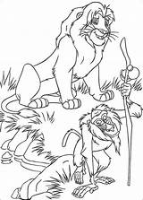 Lion Coloring King Pages Printable Rafiki sketch template