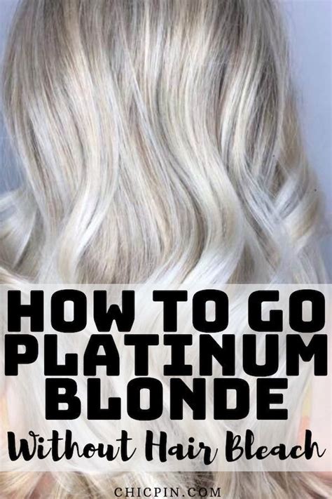 How To Go Platinum Blonde Without Hair Bleach Blonde