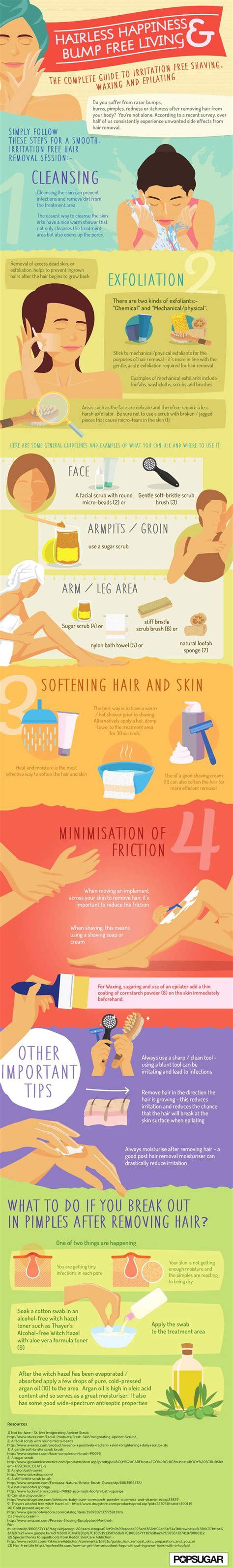 guide to irritation free shaving waxing and epilating [infographic]