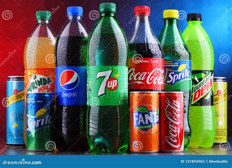 bottles  global soft drink brands editorial stock photo image