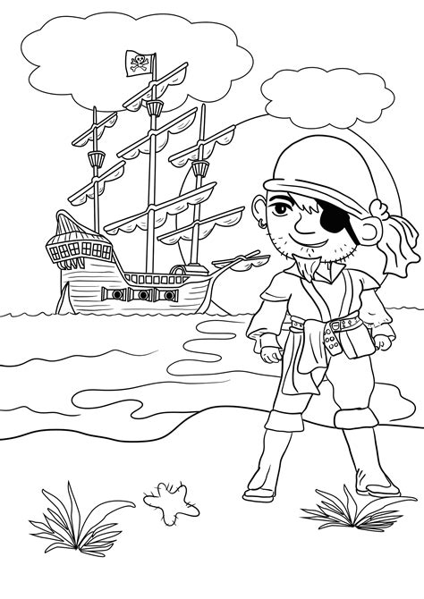 printable pirate color pages  activity