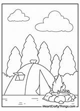 Iheartcraftythings Campfire Tent Campsite sketch template