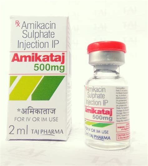 amikacin sulphate injection usp mgml manufacturer  india taj