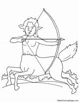 Centaur Coloring Running Pages sketch template