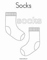Coloring Socks Pair Dirty Print Outline Twistynoodle Built California Usa Ll sketch template