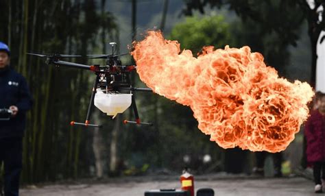 drones  flamethrowers     radii