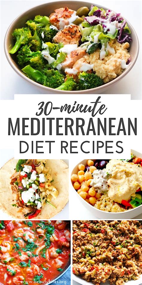 mediterranean diet recipes    minutes   beauty bites