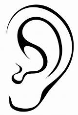 Clipart Listening Ears Ear Cliparts Library sketch template