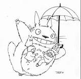Ghibli Totoro Colouring Joy Coloring sketch template